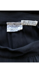 1990s Black Silk Chiffon Wide-Leg Trousers