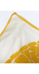 1970s Koi Fish Yellow & White Cotton Scarf