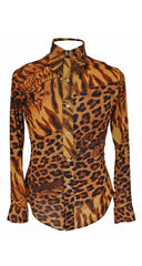 1970s Men's Leopard Print Shirt