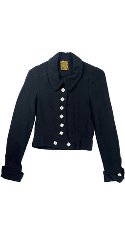 1968 Documented Black Square Button Jacket