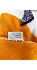 1970s NOS Girl's Orange & Navy Check Knit Pinafore Dress 3M