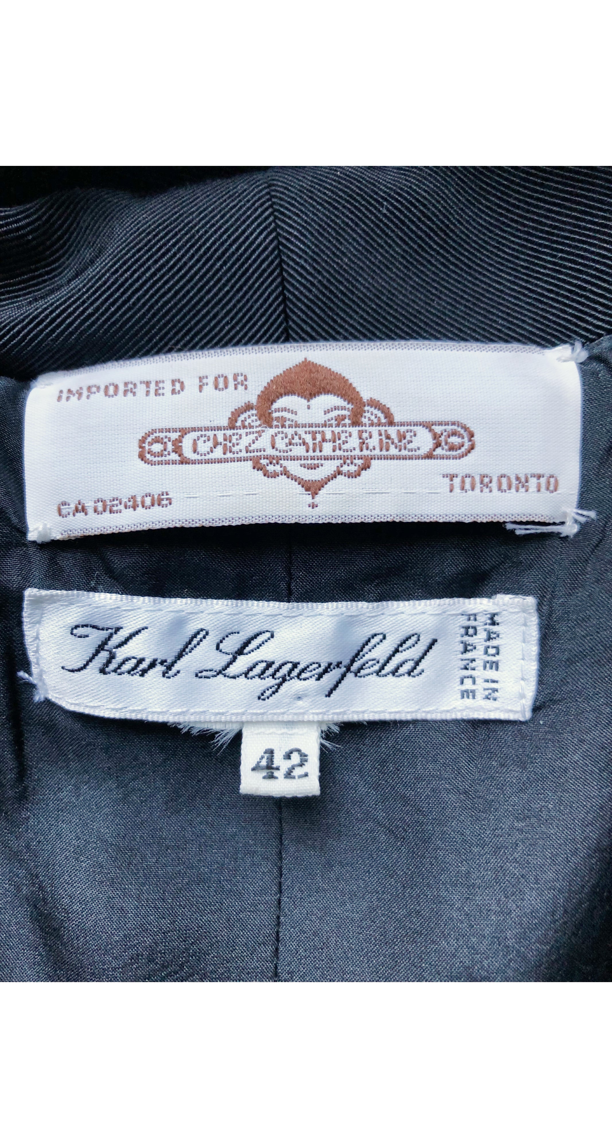 1993 S/S Runway Black High-Low Short Sleeve Jacket