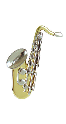 1980s Gold Tone Saxophone Brooch