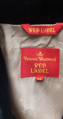 2000s Red Label Plaid Wool & Velvet Jacket