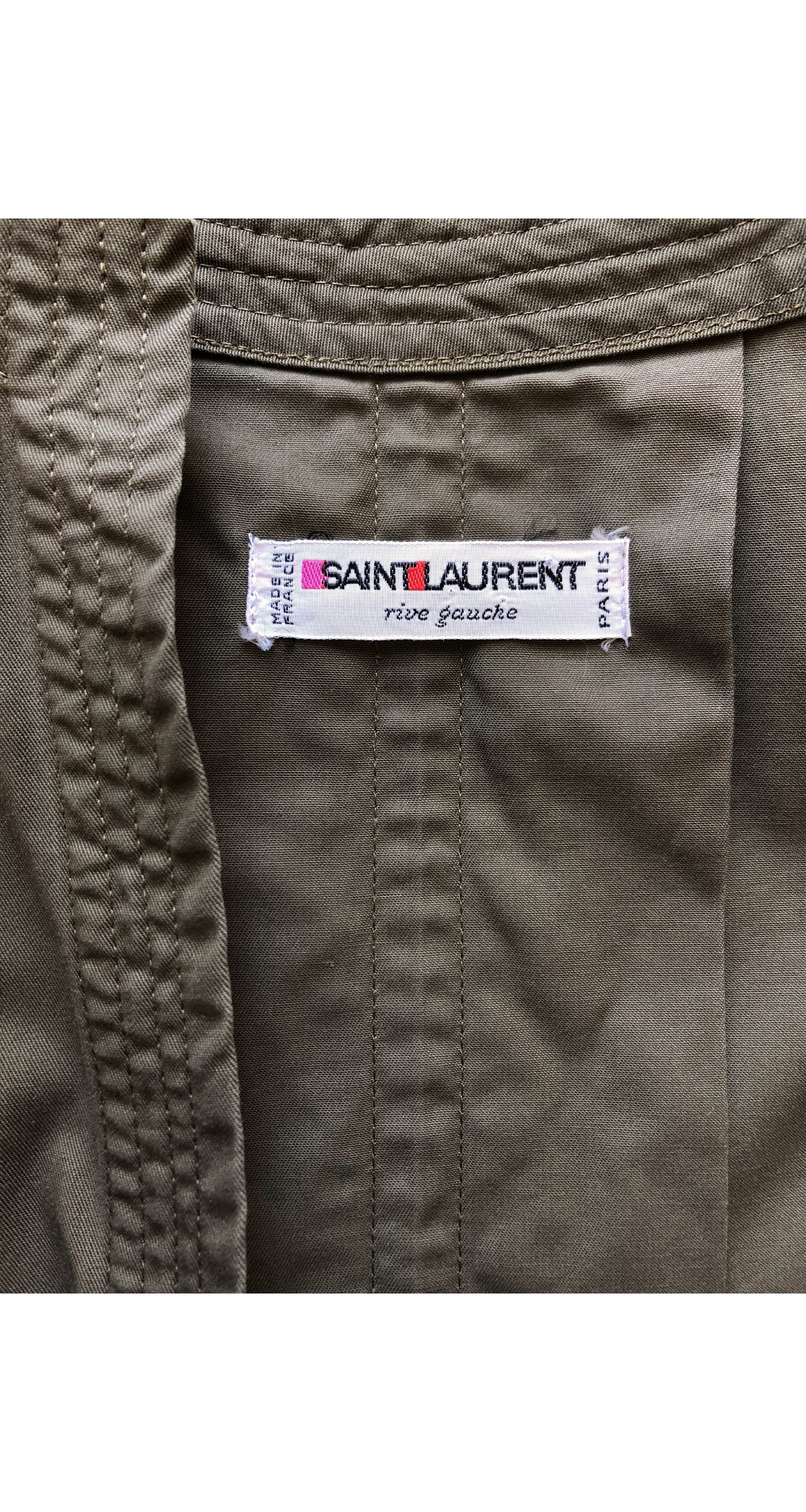 1970s Army Green Cotton Tunic Vest