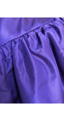 1980s Purple Silk Taffeta Juliet Sleeve Gown