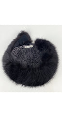 1970s Silver Lurex Crochet & Fox Fur Hat
