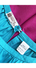 1970s Color-Block Cotton Tent Dress