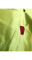 1980s Japanese-Inspired Lime Green Silk Taffeta Jumpsuit Set