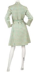 1960s Mod Check Cream Wool Coat
