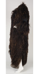 1980s NWT Ostrich Feather Floor Length Coat