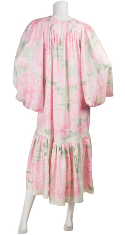 1978 Custom "Les Pivoines" by Christiane Vauzelles Scarf Dress