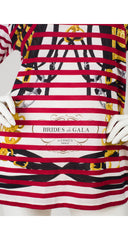 c. 1990 "Brides de Gala" Striped Cotton Jersey Boat Neck Shirt
