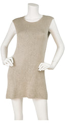 1999 S/S Taupe Silk Knit Sleeveless Top