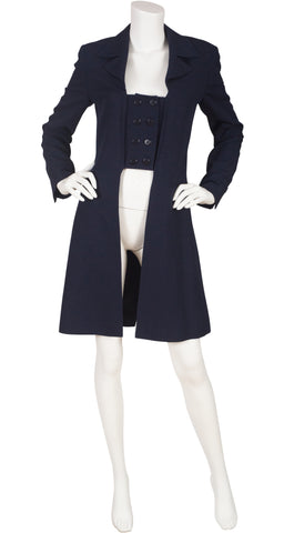1990s Navy Wool Riding Jacket