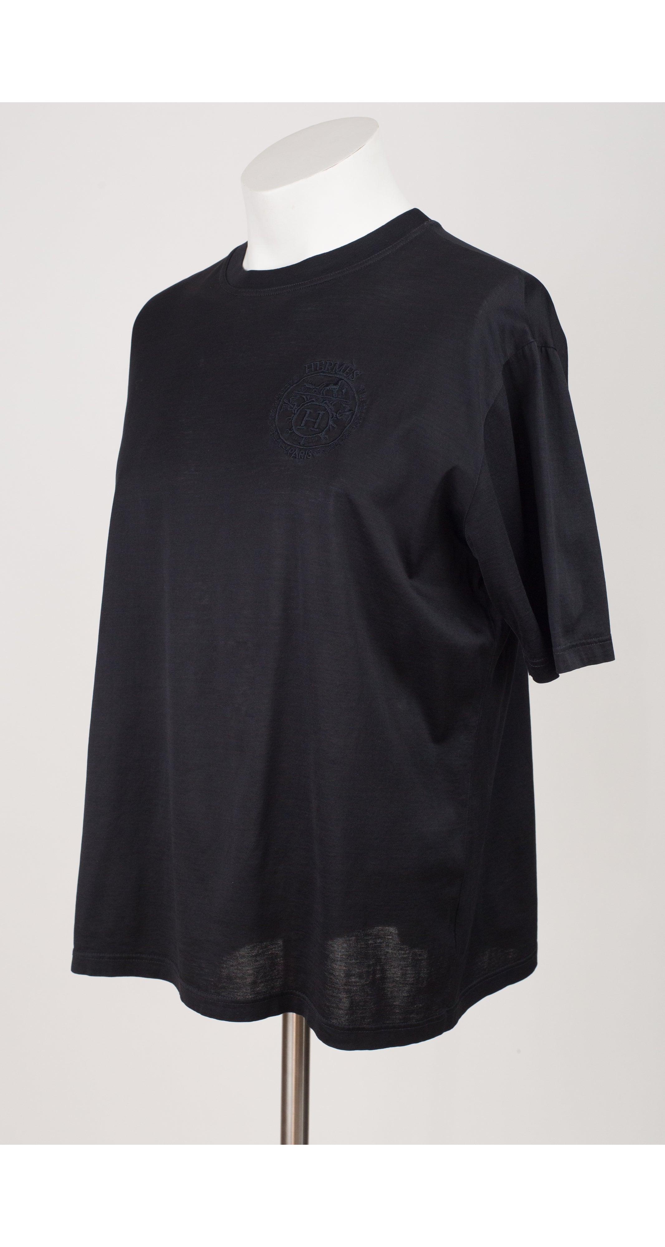 1990s Men's Logo Emblem Black Cotton Jersey T-Shirt
