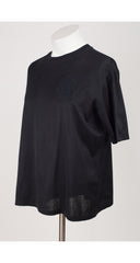 1990s Men's Logo Emblem Black Cotton Jersey T-Shirt
