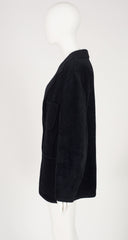 1989 F/W Black Chenille Tapered Sweater Jacket