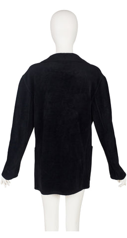 1989 F/W Black Chenille Tapered Sweater Jacket
