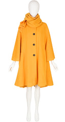 1990 F/W Ad Campaign Marigold Wool Swing Coat