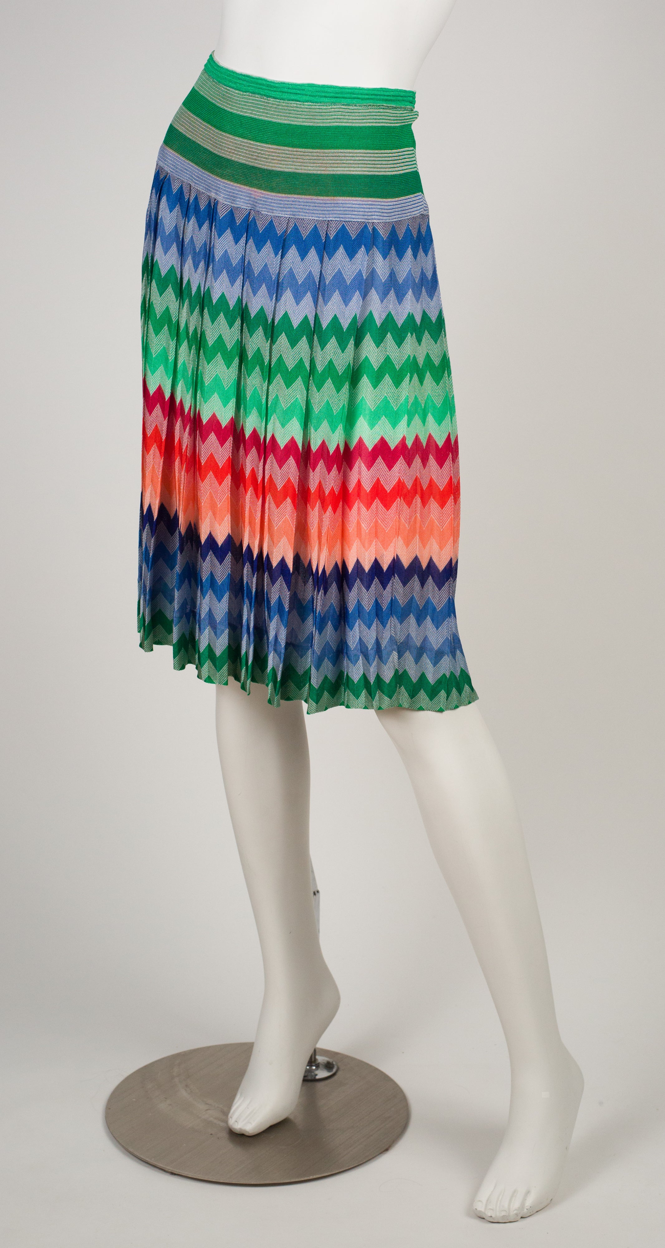 Missoni 1973 S/S Documented Iconic Zig-Zag Knit Sweater & Skirt Set ...
