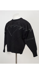 1984 F/W Ad Campaign Men's Suede & Wool Knit Sweater