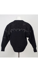 1984 F/W Ad Campaign Men's Suede & Wool Knit Sweater