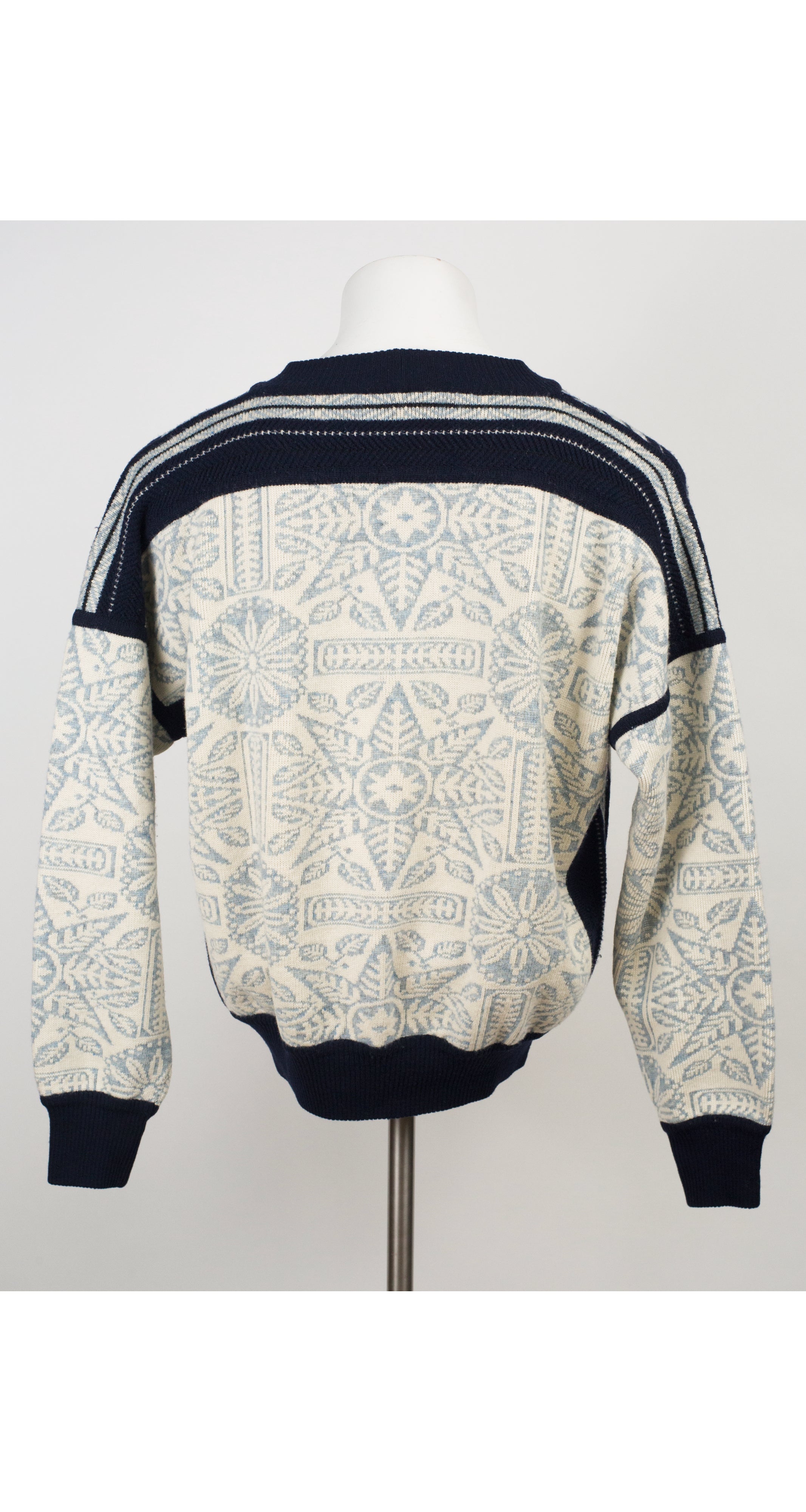 1985 F/W Men's Nordic-Inspired Pullover Sweater