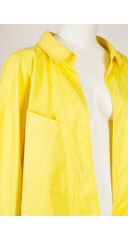 1985 S/S Yellow Cotton Collared Light Jacket