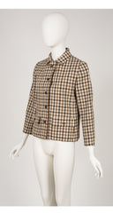 1960s Demi-Couture Numbered Plaid Wool Jacket by Marc Bohan