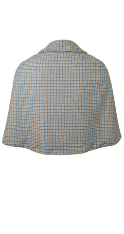 1950s Plaid Wool Peter Pan Collar Capelet