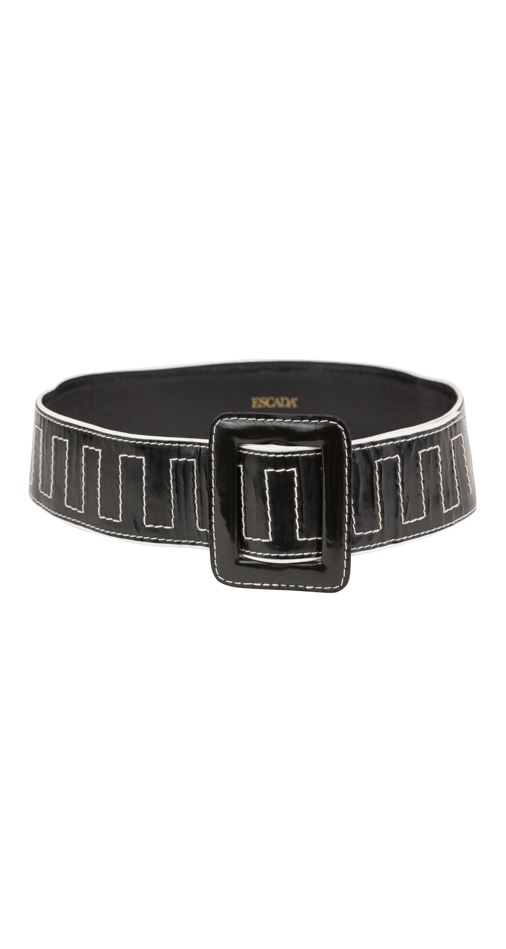 1986 Ad Campaign Black Patent Leather Waist Belt