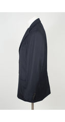 1990s Men's Deconstructed Pinstripe Navy Wool Blazer