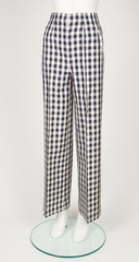 1970s Couture Gingham Raw Silk Three-Piece Outfit