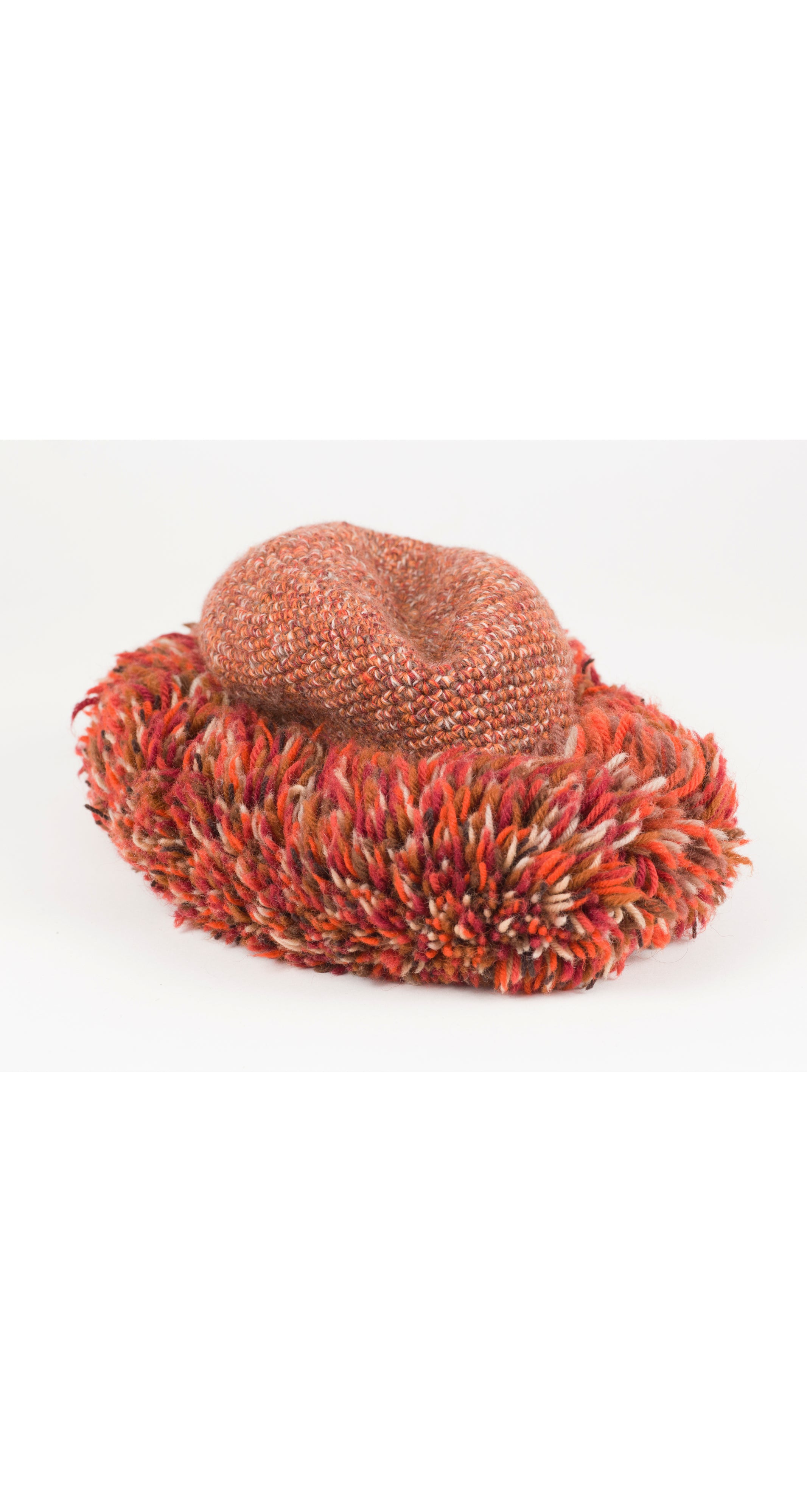1976-77 F/W "Russian Collection" Orange Wool Fringe Knit Hat
