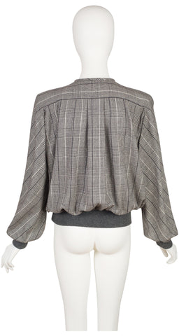 1984-85 F/W Houndstooth Wool Balloon Sleeve Top