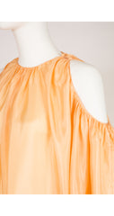 1970s does 1930s Peach Silk Two-Piece Lounge Set