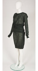 2011 F/W Runway Dark Green Mohair Knit Dress
