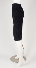 1970s Black Corduroy High-Waisted Breeches