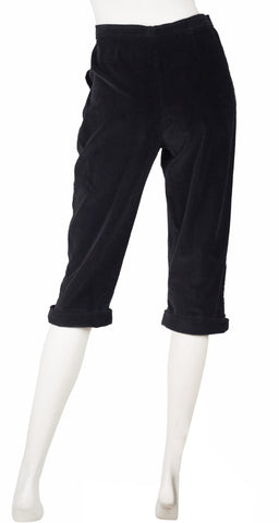 1970s Black Corduroy High-Waisted Breeches
