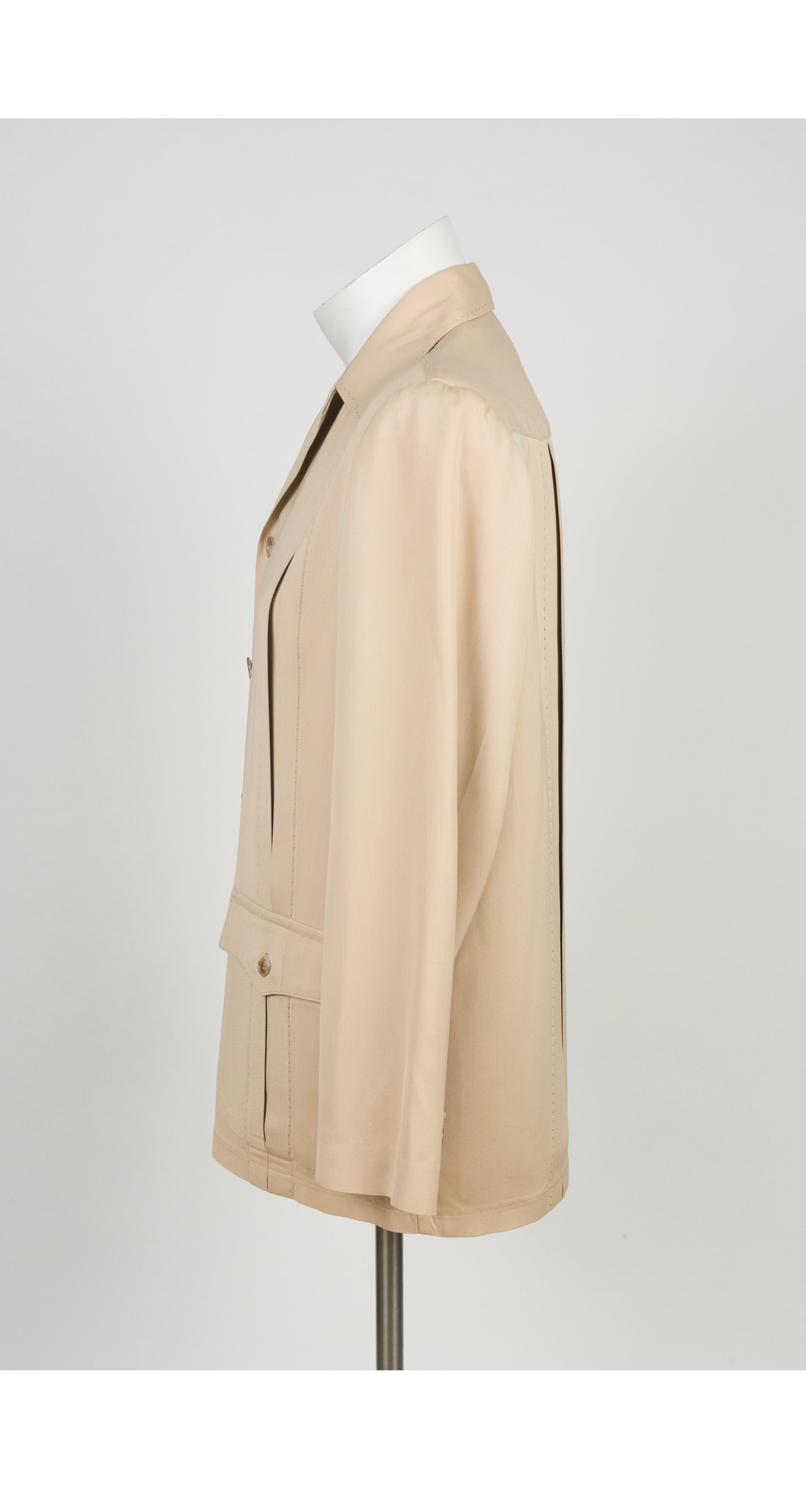 1950s Men's Beige Gabardine Jacket