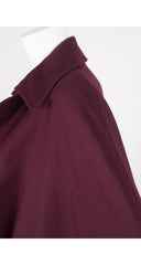 1971 Documented Burgundy Wool Collared Cape