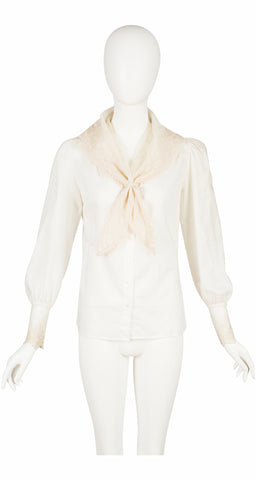 1982-83 F/W Ad Campaign Ecru Lace Collar Blouse