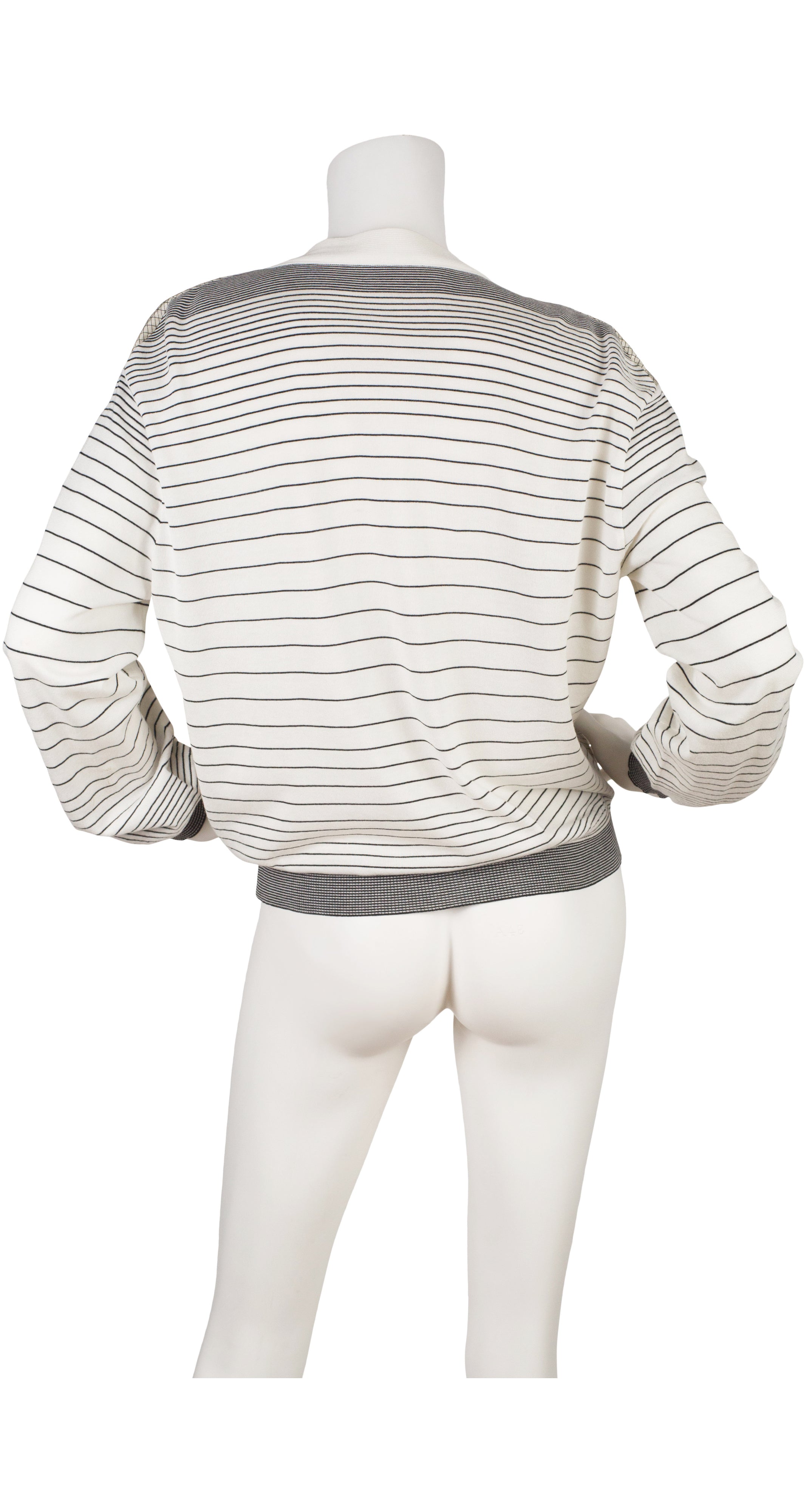 2010 S/S Geometric Silk & Striped Cotton Cardigan