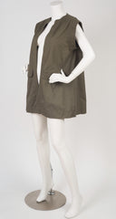 1970s Army Green Cotton Tunic Vest