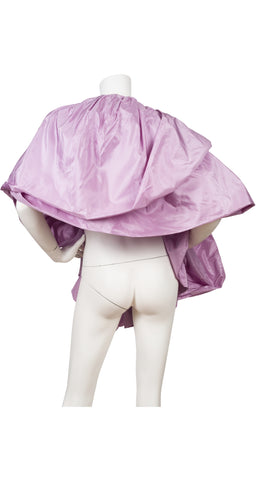 1980s Lavender Silk Taffeta Opera Shawl