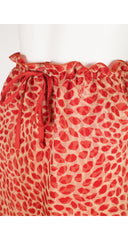 2004 Iconic Lips Novelty Print Silk Chiffon Skirt