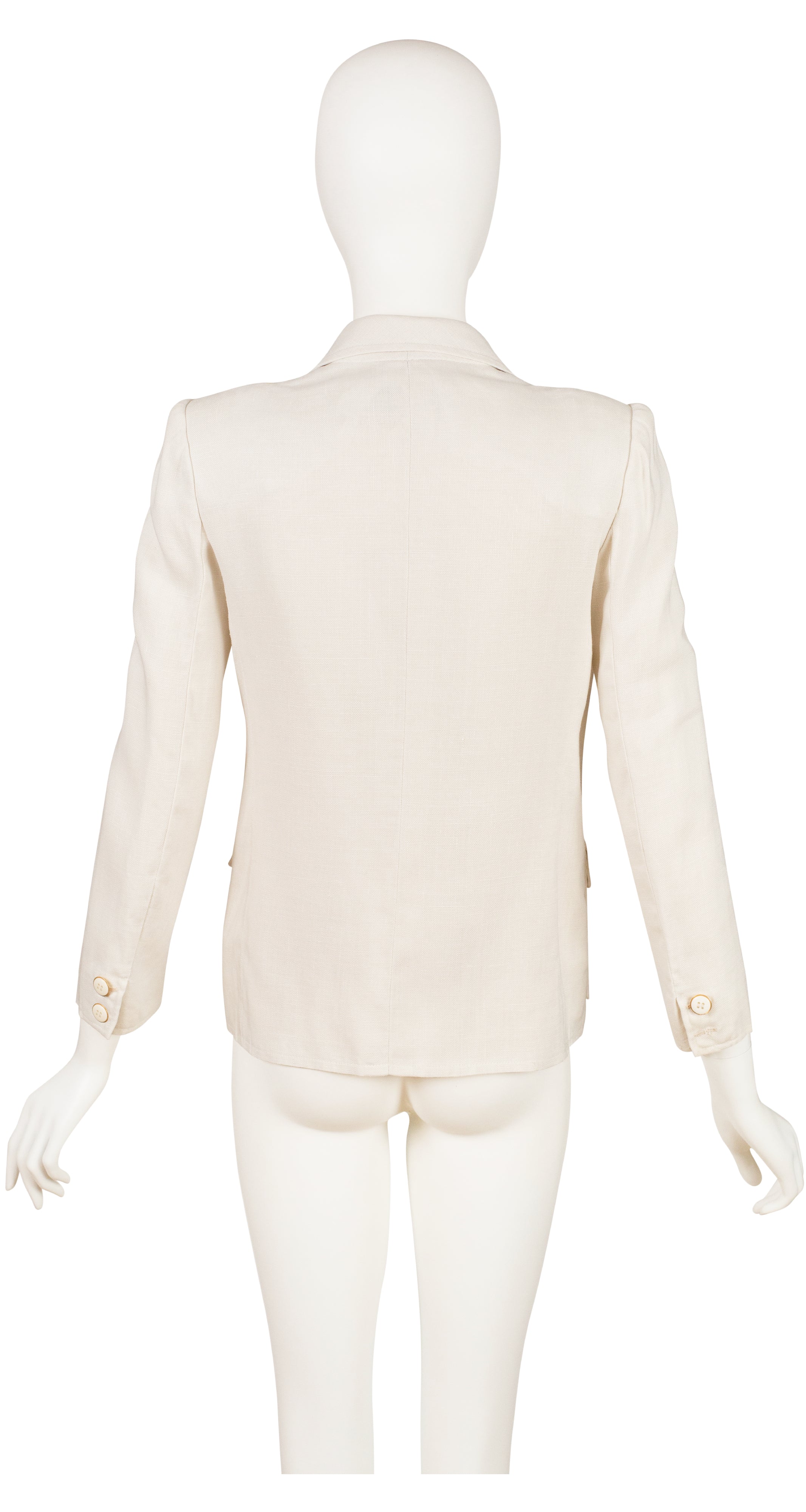 1973 S/S Documented White Linen Safari-Style Blazer