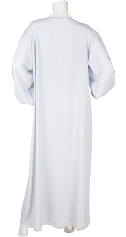 1980s NWT Lace & Pastel Blue Balloon Sleeve Nightgown