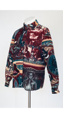 1990s JPG Jean's Unisex X-Ray Native American Print Corduroy Shirt